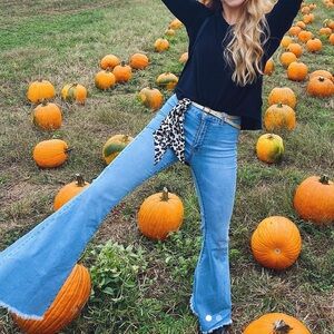 Women's Blue Flare Jeans